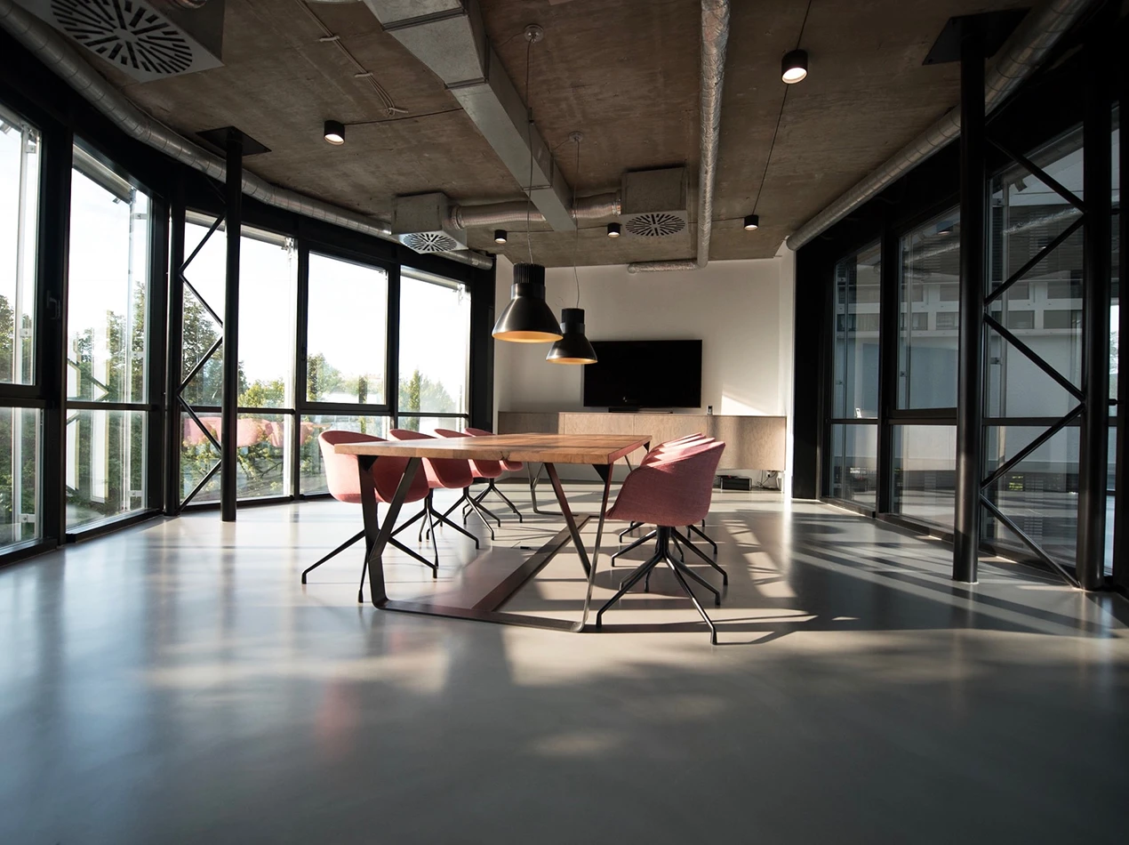 Photo of a empty corporate conference room