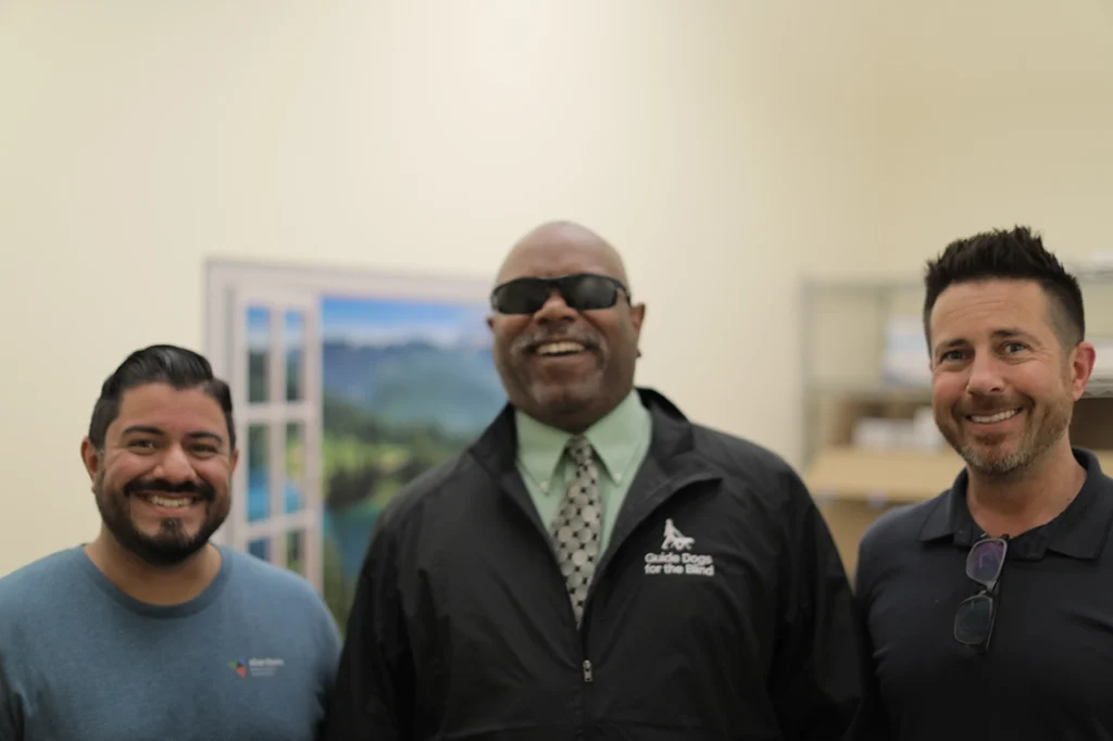 Matthew Day and Tony Baltayan with Derek Coates from UC Berkeley
